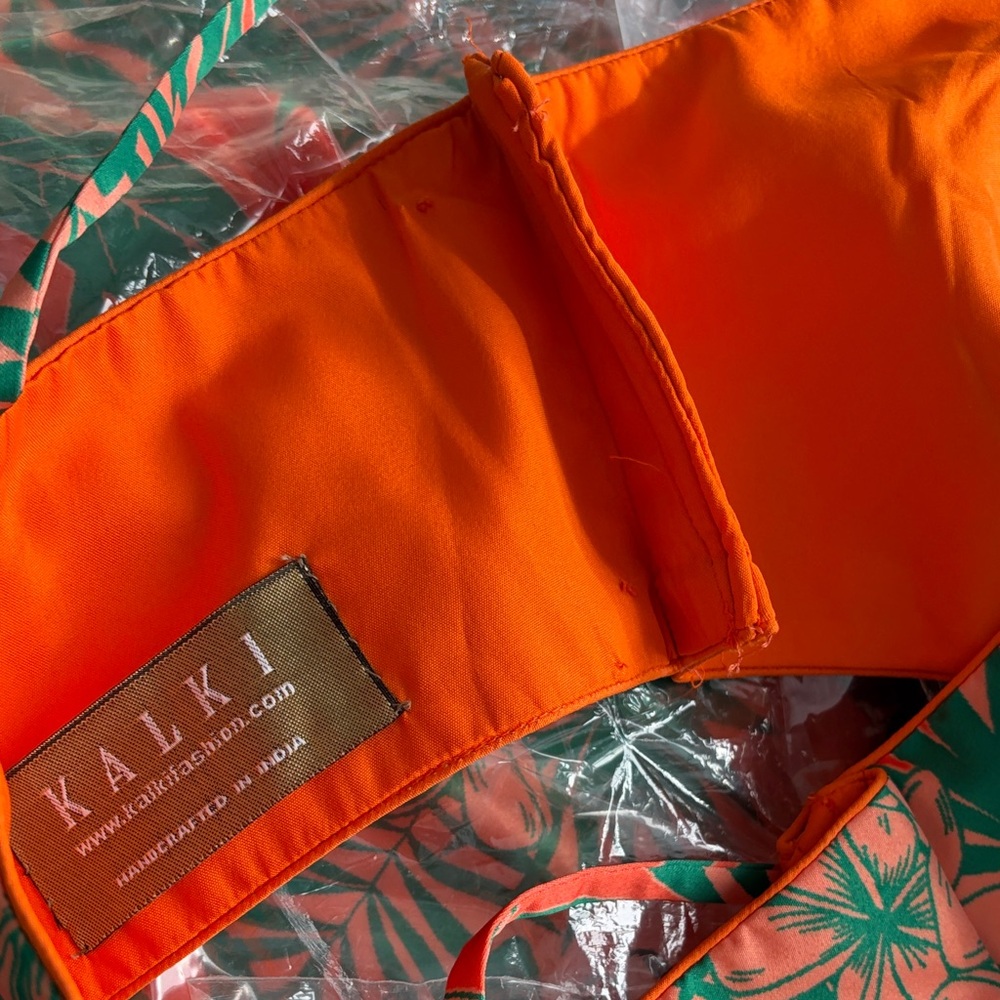 Kalki Orange and Green Embellished Lehenga Set - Picture 13 of 13